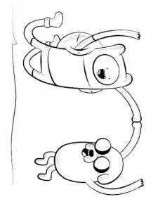 Finn and Jake coloring page 6 - Free printable