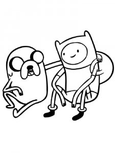 Finn and Jake coloring page 7 - Free printable