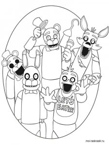 Five Nights at Freddy's coloring page 1 - Free printable