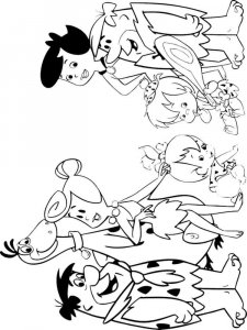 Flintstones coloring page 3 - Free printable