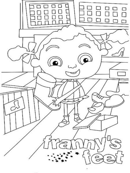 granny coloring page in pdf frannys feet