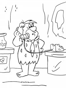Fred Flintstone coloring page 1 - Free printable