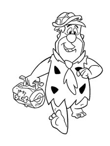 Fred Flintstone coloring page 2 - Free printable