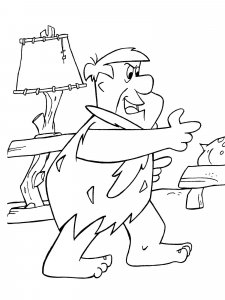 Fred Flintstone coloring page 6 - Free printable