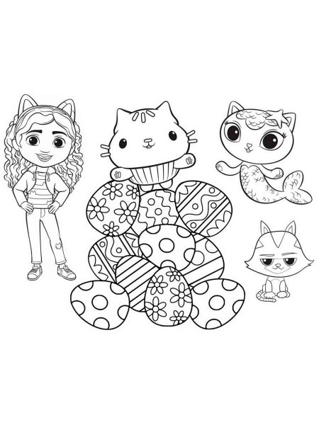 Gabby's Dollhouse coloring pages