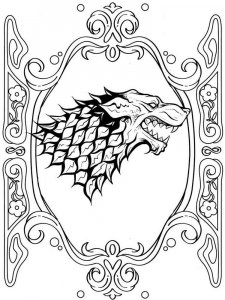 Game of Thrones coloring page 13 - Free printable