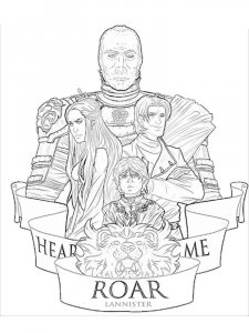 Game of Thrones coloring page 15 - Free printable