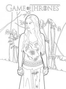 Game of Thrones coloring page 16 - Free printable