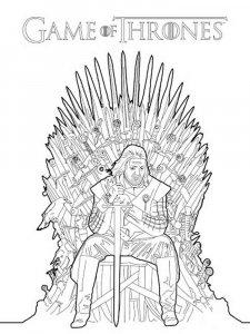 Game of Thrones coloring page 17 - Free printable