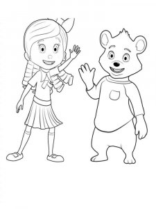 Goldie and Bear coloring page 2 - Free printable