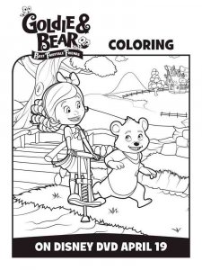 Goldie and Bear coloring page 4 - Free printable