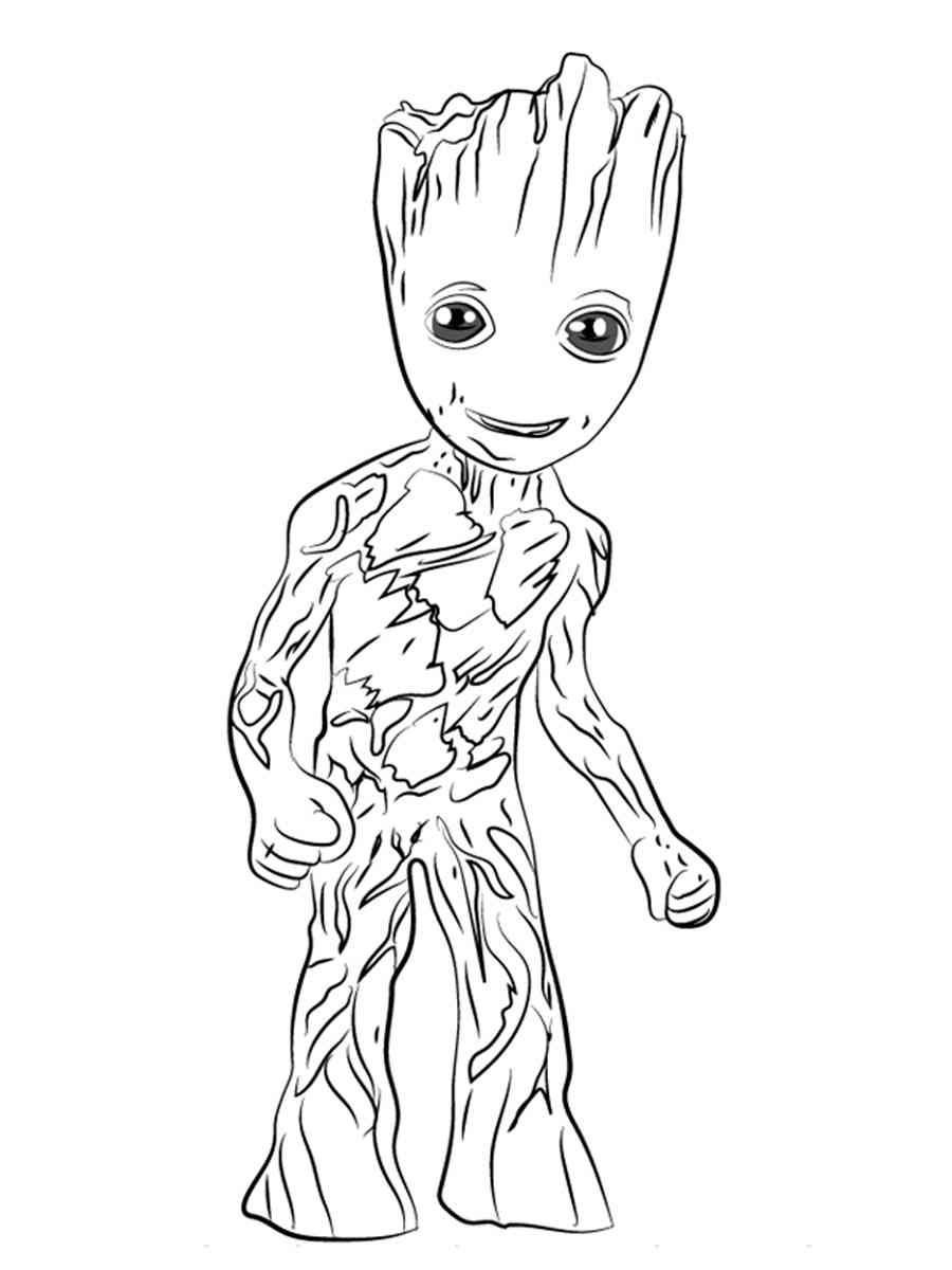 Groot coloring pages