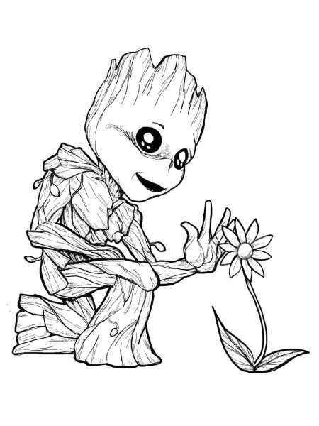 Groot coloring pages