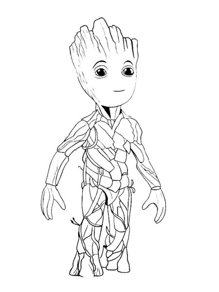 Groot coloring pages