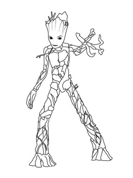 Groot coloring pages