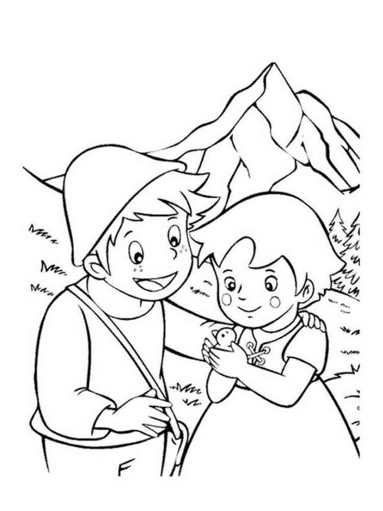 Heidi coloring pages