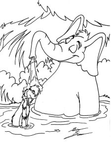 Horton coloring page 1 - Free printable