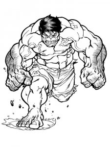 Hulk coloring page 2 - Free printable