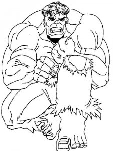Hulk coloring page 3 - Free printable