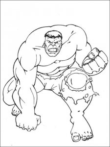 Hulk coloring page 4 - Free printable