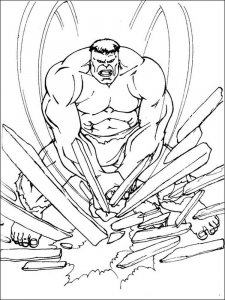 Hulk coloring page 5 - Free printable