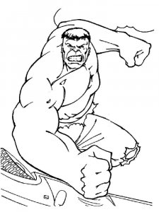 Hulk coloring page 7 - Free printable