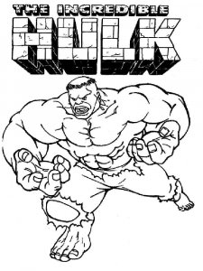 Hulk coloring page 8 - Free printable
