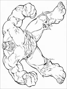 Hulk coloring page 9 - Free printable