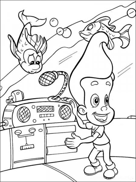 Jimmy Neutron coloring pages