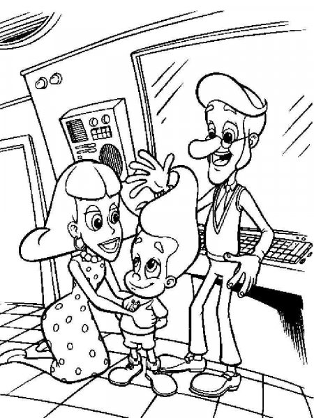 Jimmy Neutron coloring pages