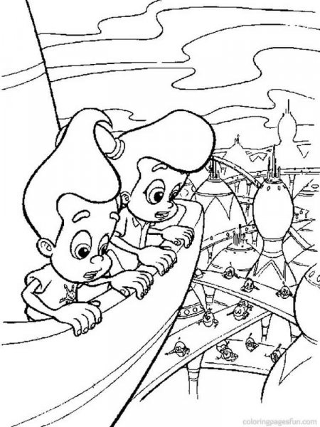 Jimmy Neutron coloring pages