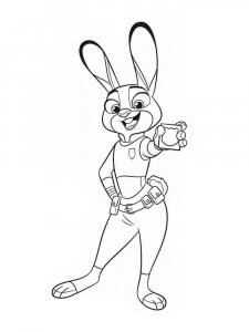 Judy Hopps coloring page 1 - Free printable