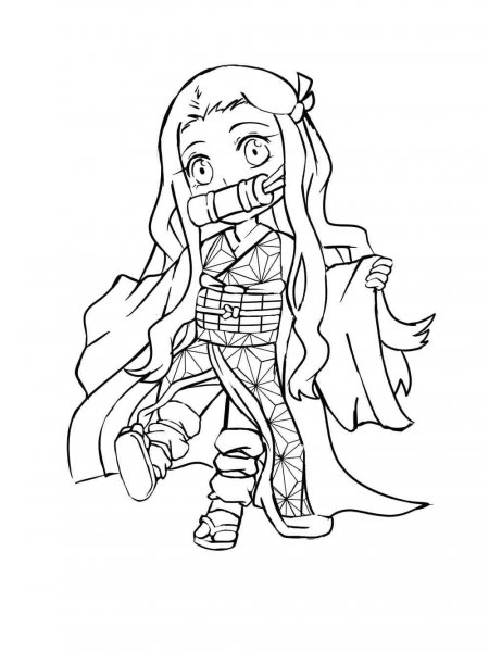 Kamado Nezuko Coloring Pages 9440