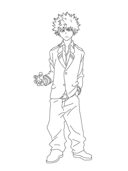 Katsuki Bakugo coloring pages