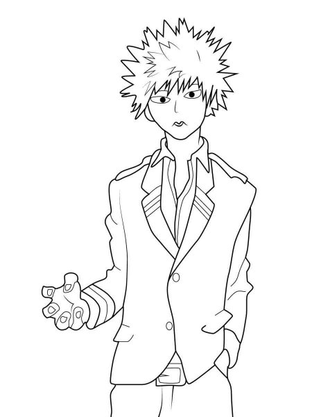 Katsuki Bakugo coloring pages