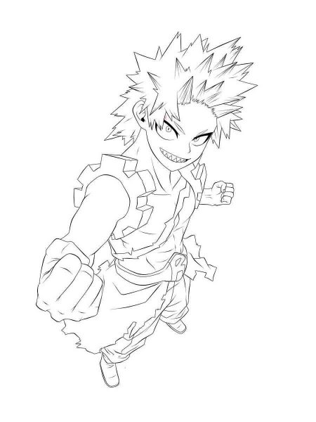 Kirishima coloring pages