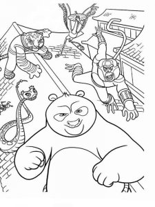 Kung Fu Panda coloring page 1 - Free printable