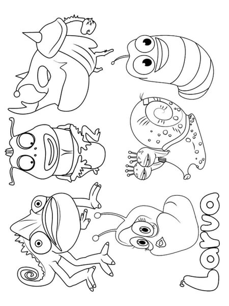 Larva coloring pages