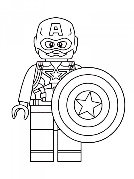 Lego Captain America coloring pages