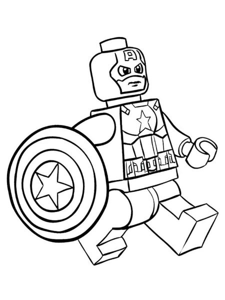 Lego Captain America coloring pages