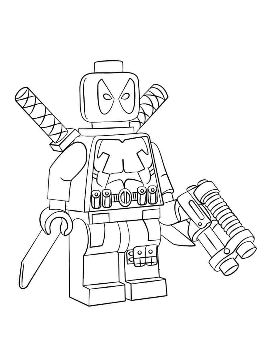 Lego Deadpool coloring pages