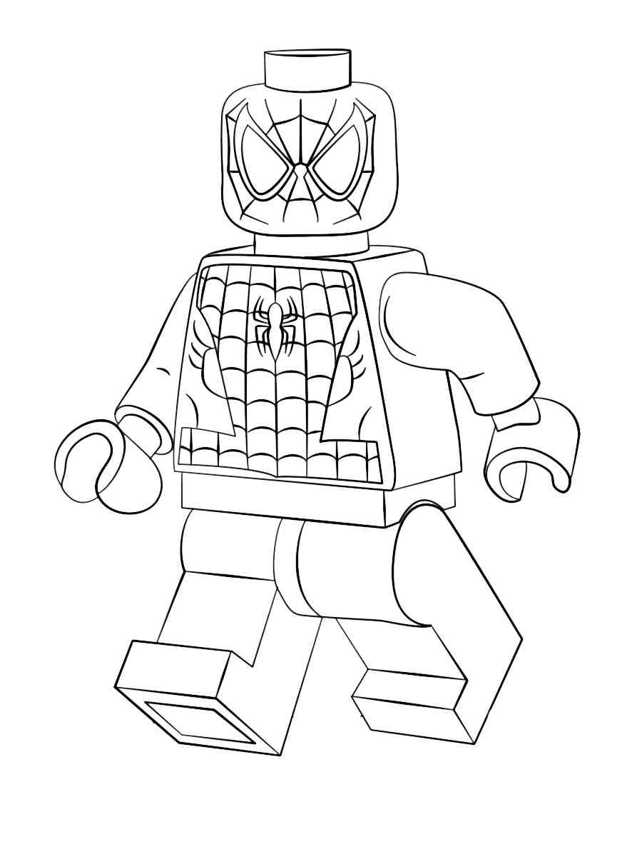 how to draw lego spiderman