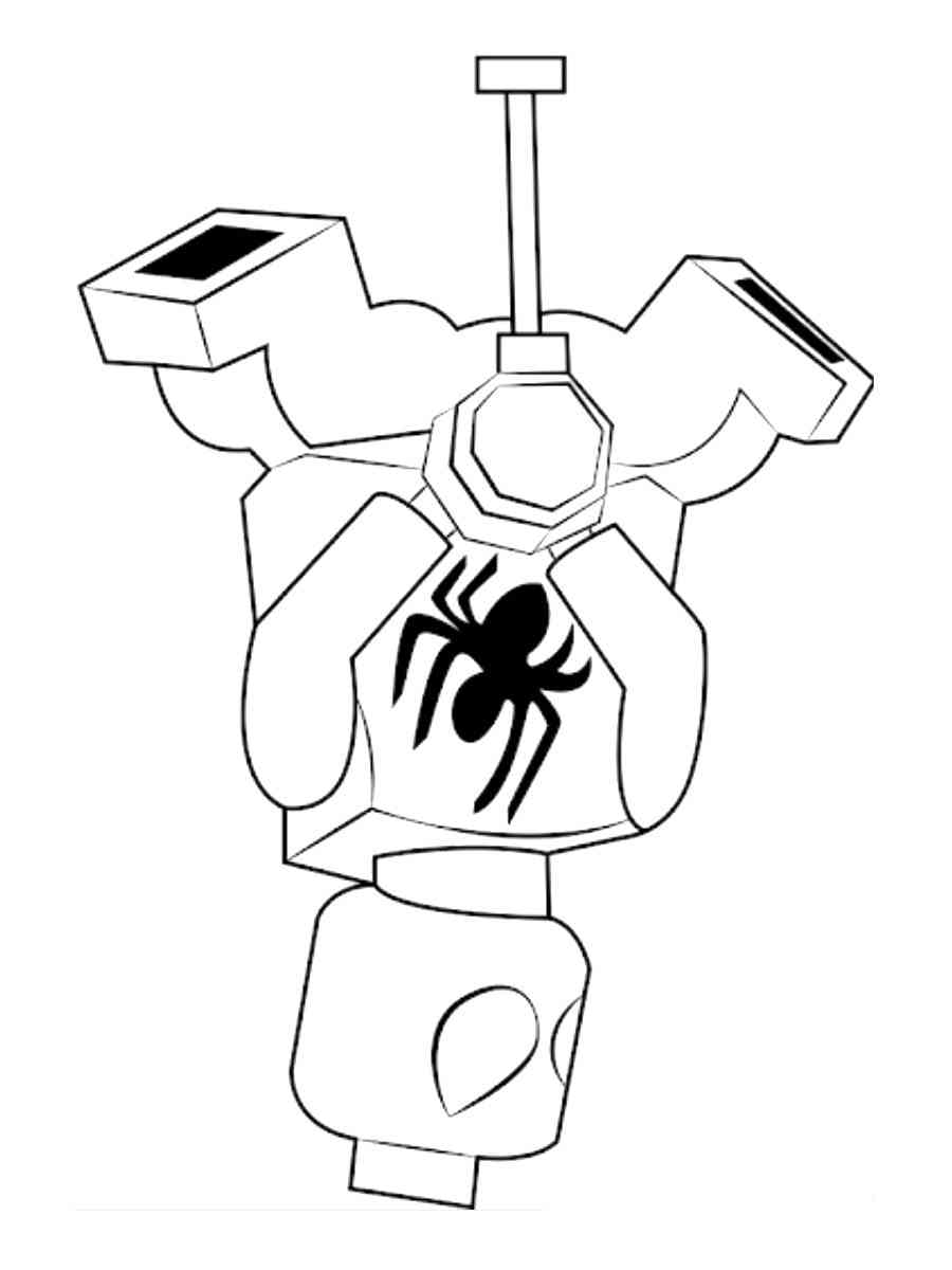 Человек паук робот раскраска