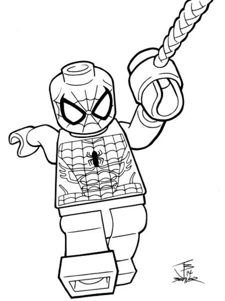 Lego Spiderman Coloring Pages