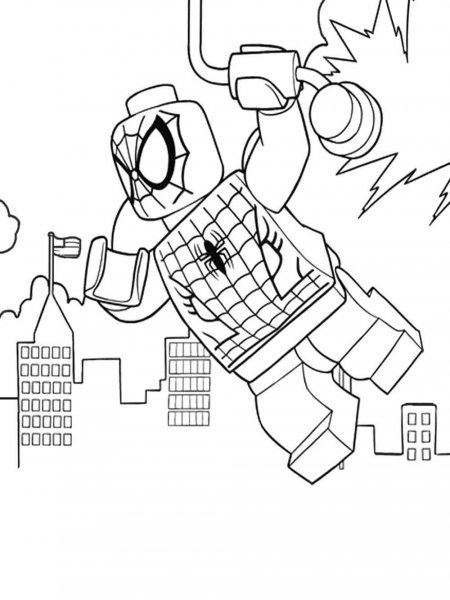 Lego Spiderman coloring pages