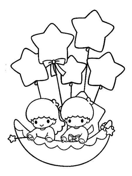 Little Twin Stars coloring pages