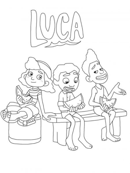 Luca coloring pages