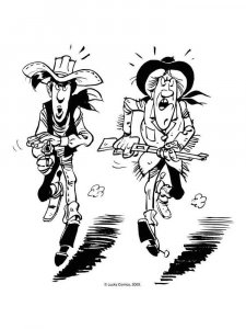 Lucky Luke coloring page 3 - Free printable