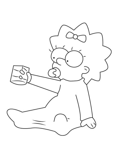 Maggie Simpson coloring pages