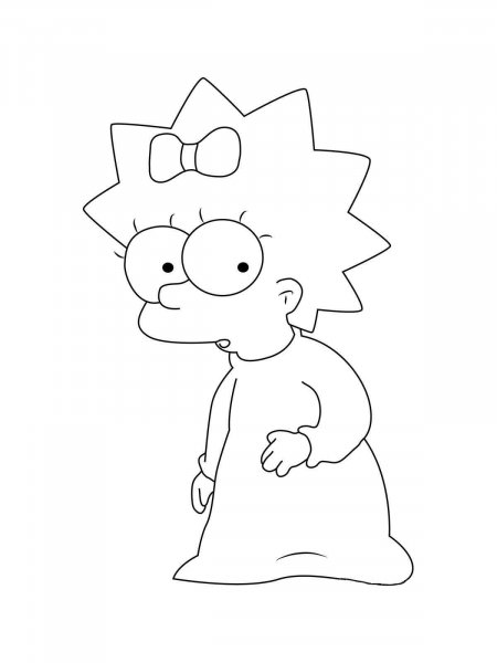 Maggie Simpson coloring pages